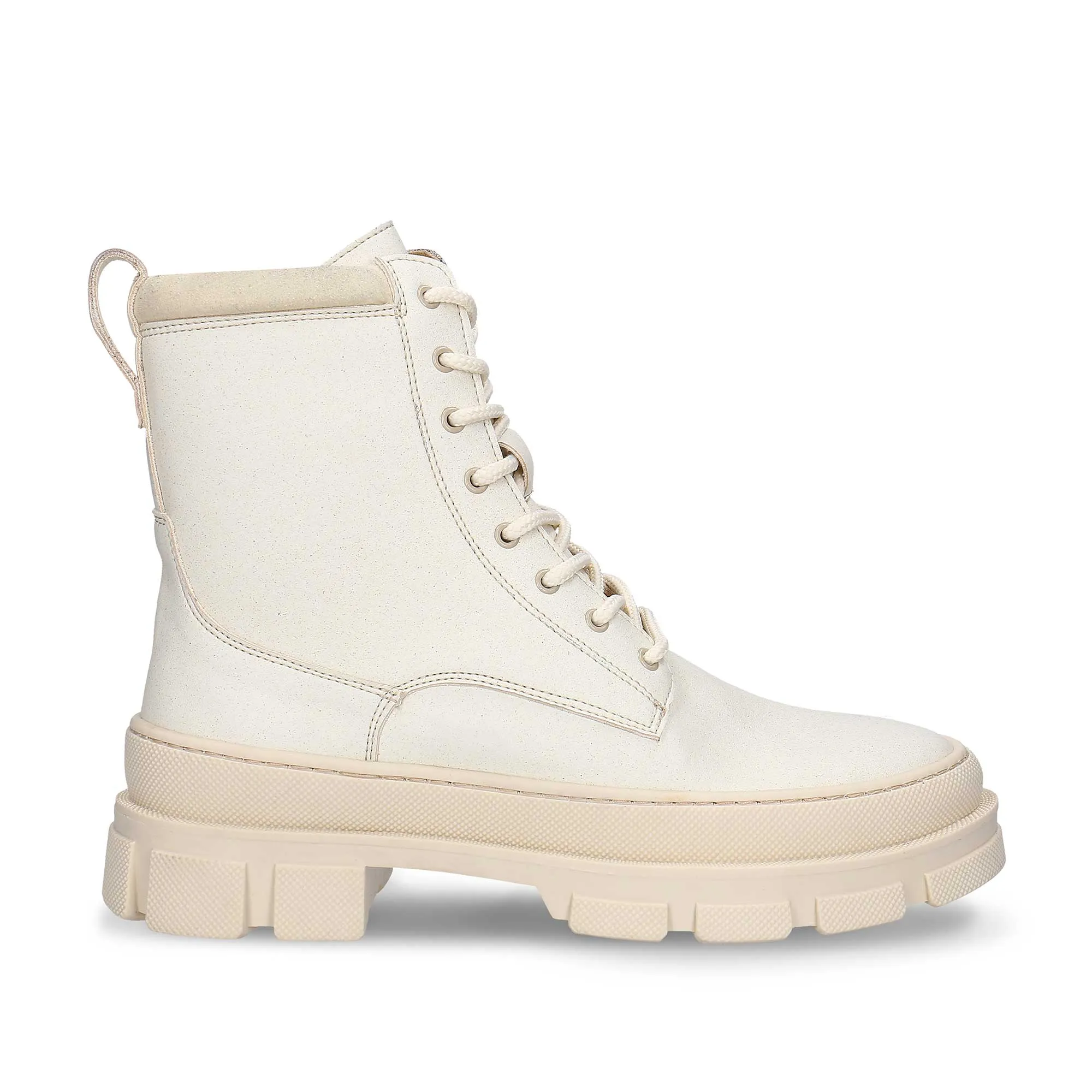 Women's Tea White Boots Zipper Chunky