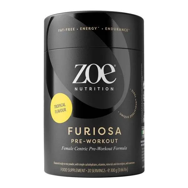 ZOE Nutrition Furiosa Pre-Workout, Tropical - 300 grams